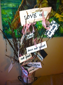 Our Love Tree. With a listing of all that love is, based on I Corinthians 13